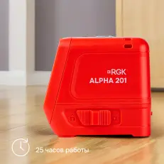 RGK ALPHA 201 с калибровкой - лазерный уровень (красный луч / 10м)