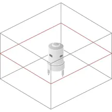 Схема лучей лазерного нивелира Spectra Precision GL722