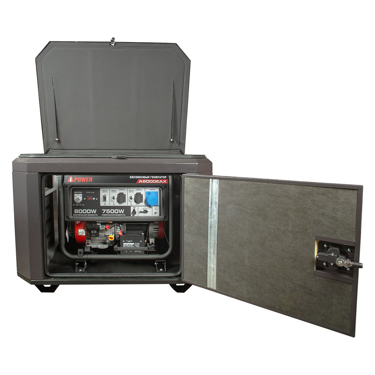 A-iPower A8000EAX в тихом зимнем кожухе 1200 RAL 8019