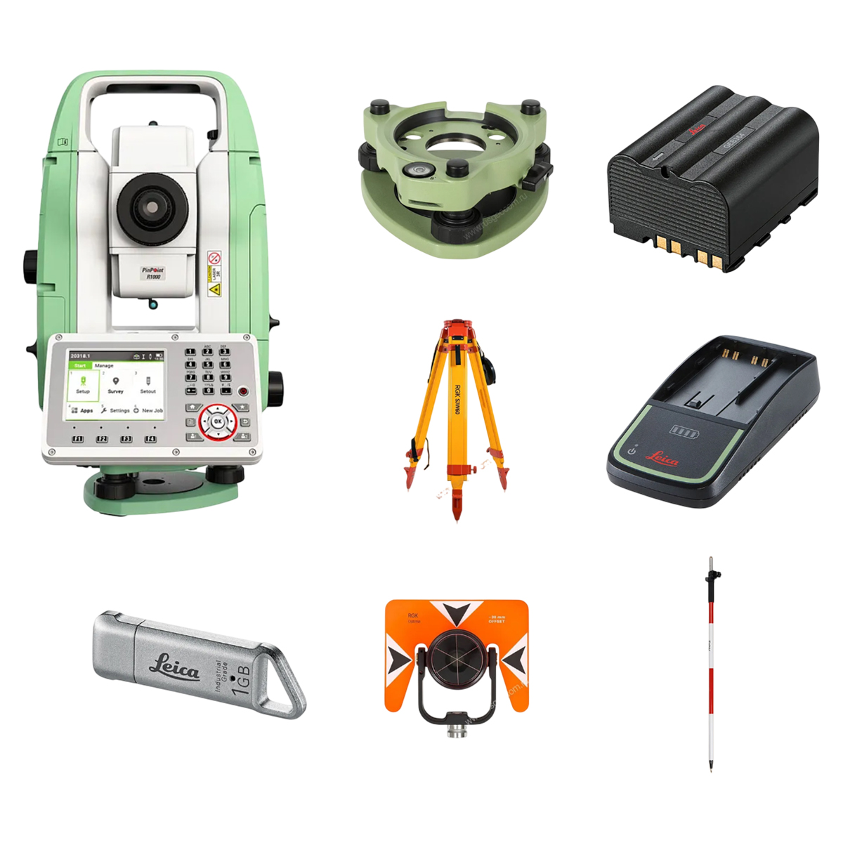 Комплект Leica TS03 R500 (5&quot;) c Leica GDF311, Leica GEB364, Leica GKL311 (GEB221,GEB211), Leica MS1, RGK SJW60, RGK Optima и RGK CLS25-SL