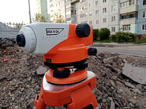 Комплект 3в1: нивелир RGK N-24 + штатив, рейка 3м
