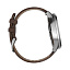 Garmin Vivomove HR серебряные с темно-коричневым кожаным ремешком спорт часы