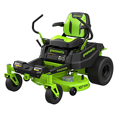 Greenworks GC82ZT107 82V (107 см) - райдер с нулевым радиусом разворота бесщеточный аккумуляторный с 6хАКБ 5 Ач + ЗУ GС82СР600