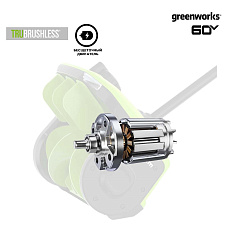 Greenworks GD60SS2 с АКБ 2 А.ч. + ЗУ 10А двойное