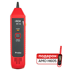 Комплект кабельного тестера RGK NT-10 и термогигрометра AMO H605