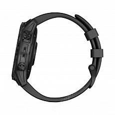 gps Часы Garmin Fenix 7 Sapphire Solar титановый черный DLC с черным ремешком