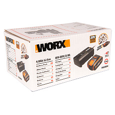 WORX WA3604 - комплект 1 аккумулятор 4 Ач и зарядное устройство на 2А