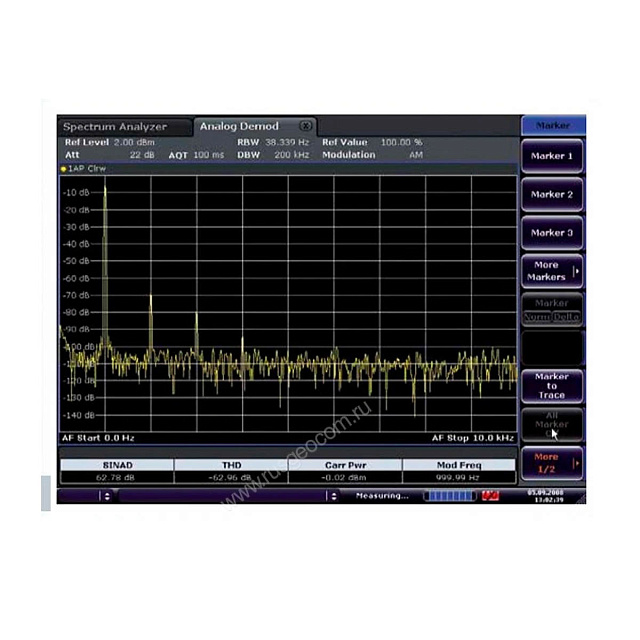 Анализ аналоговой модуляции АМ/ЧМ/ФМ Rohde Schwarz FPS-K7