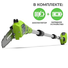 Greenworks G40PSFK4 40V, 20 см, с АКБ 4 А/ч и ЗУ