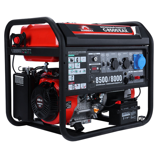 SUNREKA G8500EAX в тихом зимнем кожухе 1200 RAL 8019 - бензиновый генератор