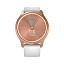 Часы для спорта  Garmin Vivomove Style розовое золото с белым силиконовым ремешком
