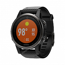 Часы с GPS Garmin Fenix 5S Sapphire черные с черным ремешком