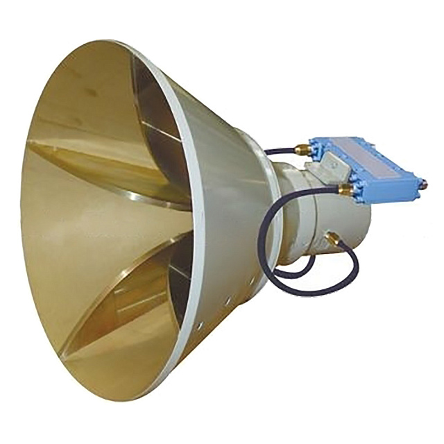 АС6.201.02 рупорная коническая антенна (с биортогональной круговой поляризацией) 1 — 3 ГГц
