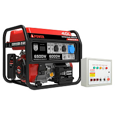 A-iPower A6500EA + блок автозапуска A-iPower 230В/400В 100А 8 ПИН