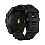 Часы для спорта Garmin Fenix 7X Sapphire Solar титановый черный DLC с силиконовым ремешком