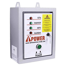 A-iPower A6000EAX в супертихом зимнем кожухе 1400SS RAL 7024 + блок автозапуска A-iPower 400 В, 25 А