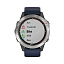 Часы для бега Garmin Quatix 6 серый с синим ремешком