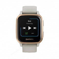 смарт Часы Garmin Venu Sq Music Edition песочный с алюминиевым безелем цвета розовое золото